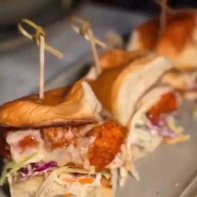 buffalo chicken sliders at Cork & Batter | Restaurant Near SoFi Stadium and Kia Forum in Inglewood, CA